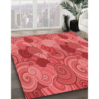 Patterned Red Rug, pat3320rd