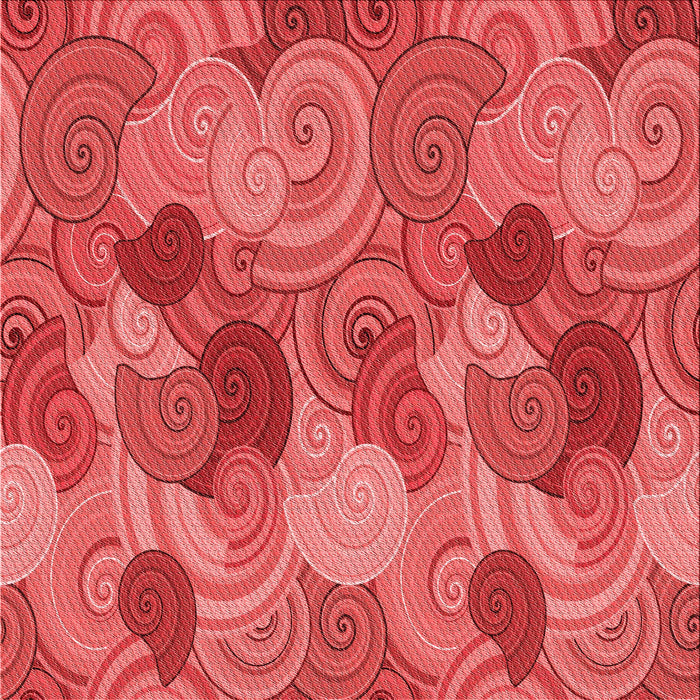 Round Patterned Red Rug, pat3320rd