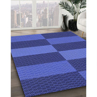 Patterned Blue Rug, pat3321blu