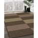 Machine Washable Transitional Dark Gold Brown Rug in a Family Room, wshpat3321brn