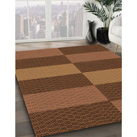 Patterned Red Brown Rug, pat3321org