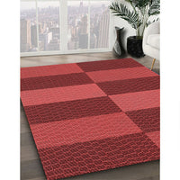 Patterned Red Rug, pat3321rd