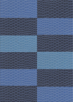 Patterned Blue Novelty Rug, pat3321