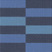 Square Patterned Blue Novelty Rug, pat3321