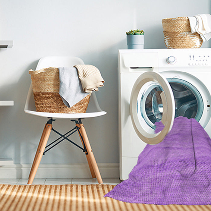 Machine Washable Transitional Violet Purple Rug in a Washing Machine, wshpat3322pur