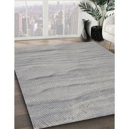 Patterned Silver Gray Novelty Rug in Family Room, pat3322