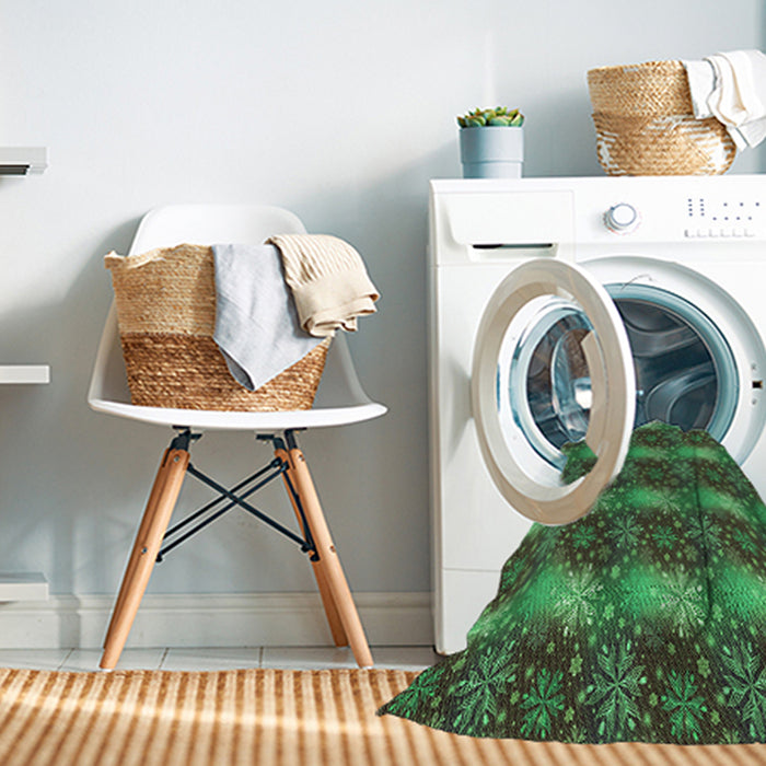 Machine Washable Transitional Army Green Rug in a Washing Machine, wshpat3323grn