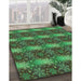 Machine Washable Transitional Army Green Rug in a Family Room, wshpat3323grn