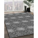 Machine Washable Transitional Gunmetal Gray Rug in a Family Room, wshpat3323gry