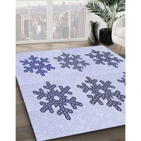 Patterned Lavender Blue Rug, pat3324blu