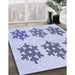 Patterned Lavender Blue Rug in Family Room, pat3324blu