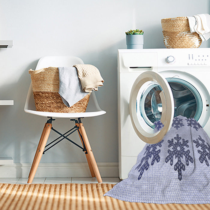 Machine Washable Transitional Lavender Blue Rug in a Washing Machine, wshpat3324blu
