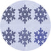 Square Patterned Lavender Blue Rug, pat3324blu
