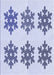 Machine Washable Transitional Lavender Blue Rug, wshpat3324blu