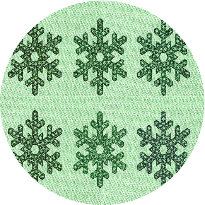 Square Patterned Mint Green Rug, pat3324grn