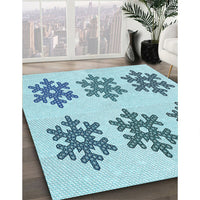 Patterned Blue Ivy Blue Rug, pat3324lblu