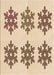 Machine Washable Transitional Copper Brown Rug, wshpat3324org