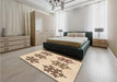 Patterned Copper Brown Rug in a Bedroom, pat3324org
