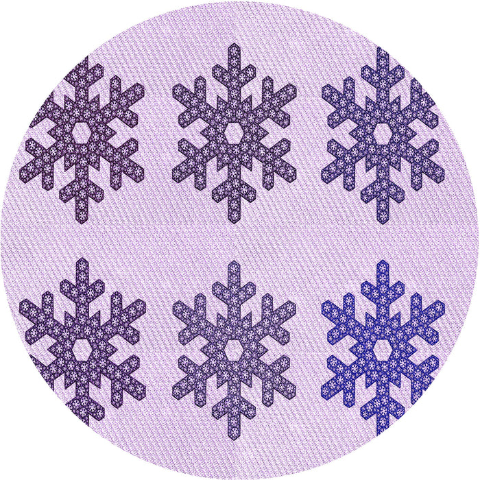 Square Machine Washable Transitional Lilac Purple Rug in a Living Room, wshpat3324pur