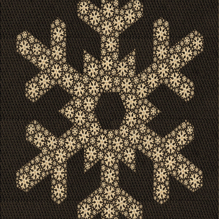 Machine Washable Transitional Black Rug, wshpat3325brn