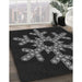 Patterned Black Rug in Family Room, pat3325gry