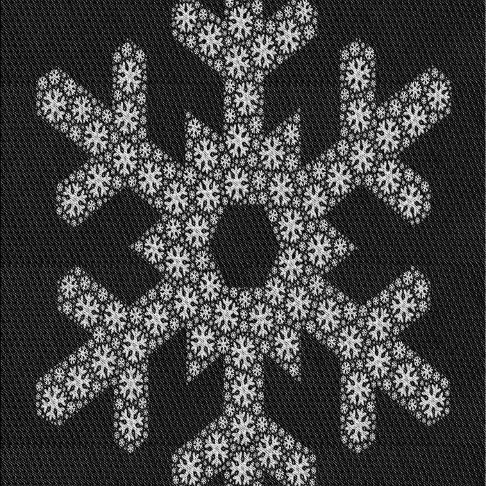 Patterned Black Rug, pat3325gry