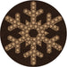 Square Patterned Sienna Brown Rug, pat3325org