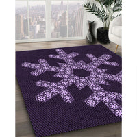 Patterned Purple Violet Purple Rug, pat3325pur