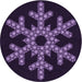 Square Patterned Purple Violet Purple Rug, pat3325pur