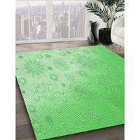 Patterned Green Rug, pat3326grn