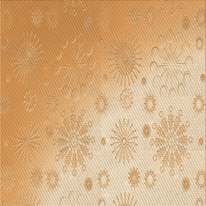 Round Patterned Orange Rug, pat3326org