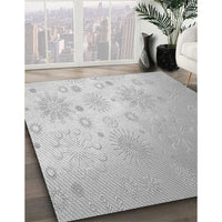 Patterned Gray Novelty Rug, pat3326