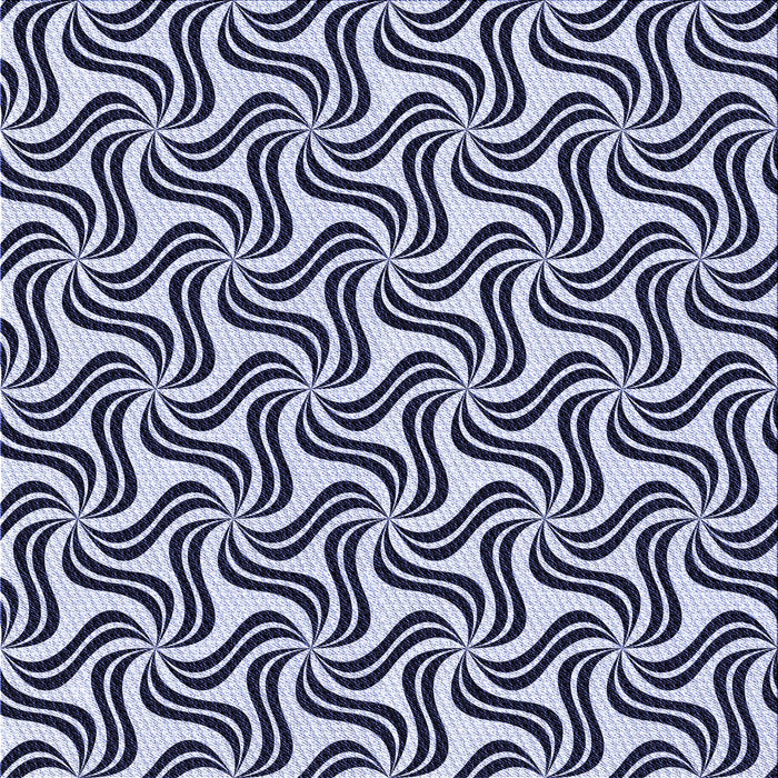 Round Patterned Midnight Blue Rug, pat3327blu