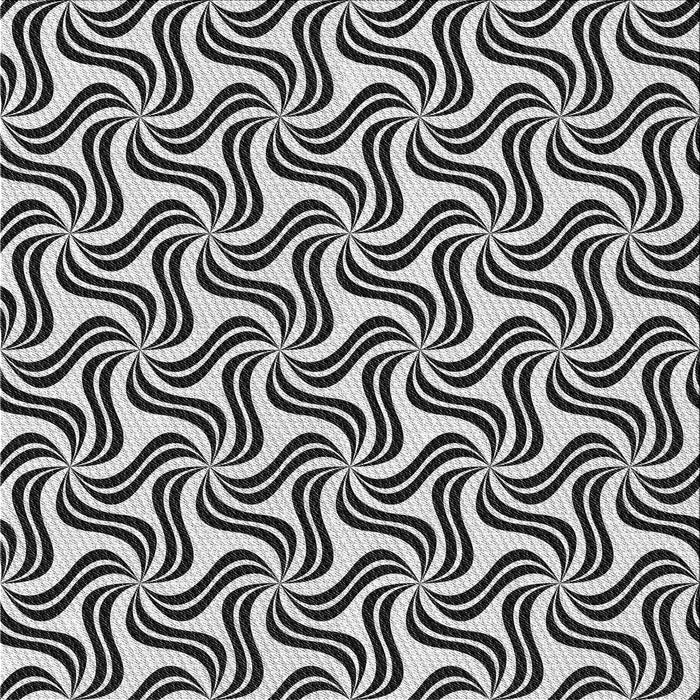 Round Patterned Charcoal Black Rug, pat3327gry