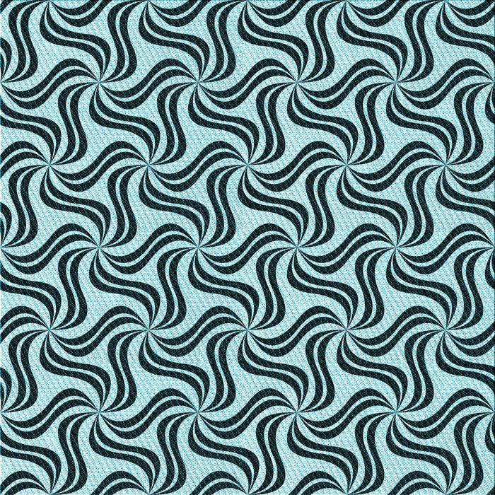 Round Patterned Blue Rug, pat3327lblu