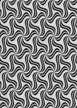 Patterned Charcoal Black Novelty Rug, pat3327