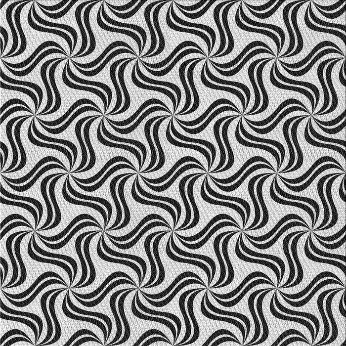 Square Patterned Charcoal Black Novelty Rug, pat3327