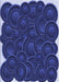 Patterned Denim Dark Blue Rug, pat3328blu