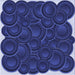 Round Patterned Denim Dark Blue Rug, pat3328blu