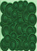 Patterned Deep Emerald Green Rug, pat3328grn