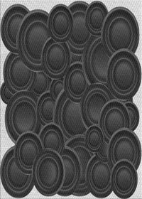 Machine Washable Transitional Charcoal Black Rug, wshpat3328gry