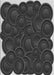 Patterned Charcoal Black Rug, pat3328gry