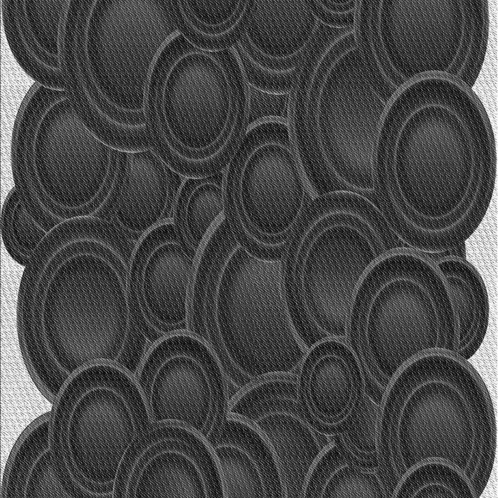 Patterned Charcoal Black Rug, pat3328gry