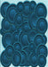 Patterned Blue Ivy Blue Rug, pat3328lblu