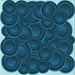 Round Patterned Blue Ivy Blue Rug, pat3328lblu