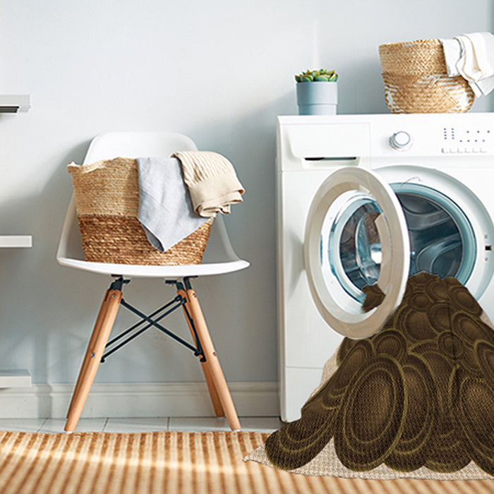 Machine Washable Transitional Light Brown Rug in a Washing Machine, wshpat3328org