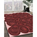 Machine Washable Transitional Red Rug in a Family Room, wshpat3328rd