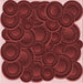 Round Patterned Red Rug, pat3328rd