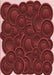 Machine Washable Transitional Red Rug, wshpat3328rd