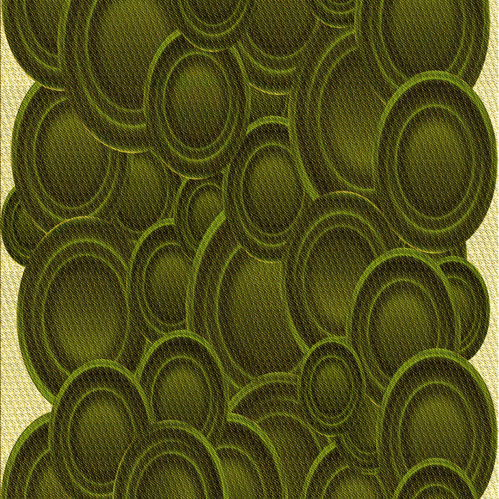Machine Washable Transitional Dark Yellow Green Rug, wshpat3328yw